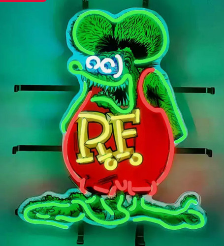 Insegna neon rat fink - insegna,